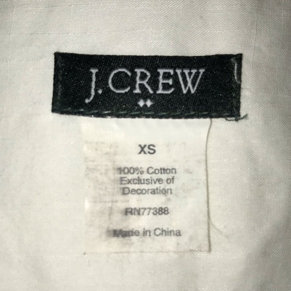 J. Crew top, thin cotton with metal embellished neckline/chest - Picture 9 of 10